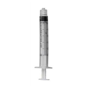 Disposable syringe, 3 cc