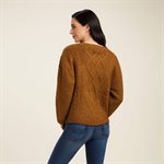 WOMENS QUARTER SWEATER CHESTNUT ARIAT