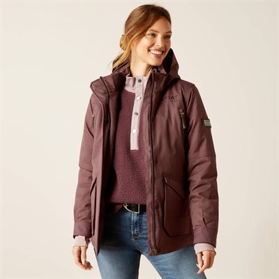 WOMENS STERLING INS H2O PARKA RAISIN ARIAT