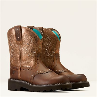 WOMENS GEMBABY BROWN / COPPER METALIC BOOTS