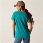 T SHIRT FEM LONGHORN GREEN ARIAT