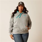 LADIES EQUIPMENT HOODIE HEATHER GREY ARIAT