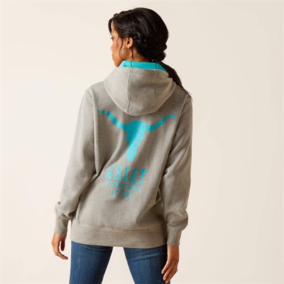 LADIES EQUIPMENT HOODIE HEATHER GREY ARIAT