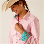 Women Wrinkle Resist Kirby Stretch Shirt pink