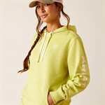 LADIES HOODIE LOGO ARIAT CELERY GREEN