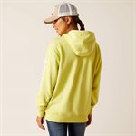 LADIES HOODIE LOGO ARIAT CELERY GREEN