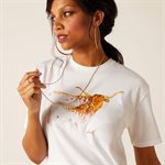 T SHIRT FEMME ARIAT MATERNAL COW BLANC