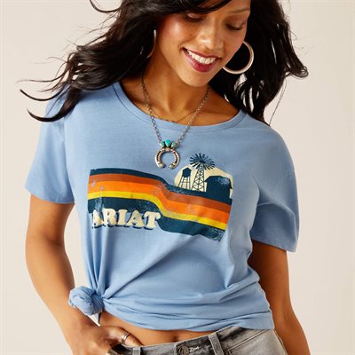 T SHIRT FEM ACRES ARIAT LIGHT BLUE