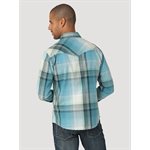 Blue men retro Wrangler shirt