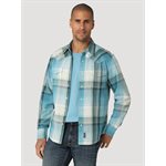 Blue men retro Wrangler shirt