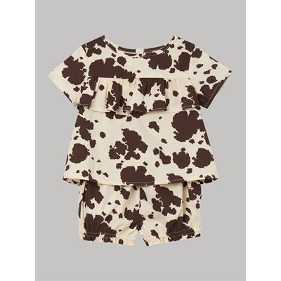 BABY GIRL BROWN COW SET WRANGLER