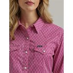 CHEMISE FEM SNAP pink WRANGLER