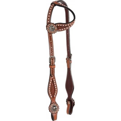 CL BUCK BASKET ONE EAR HEADSTALL CHESTNUT