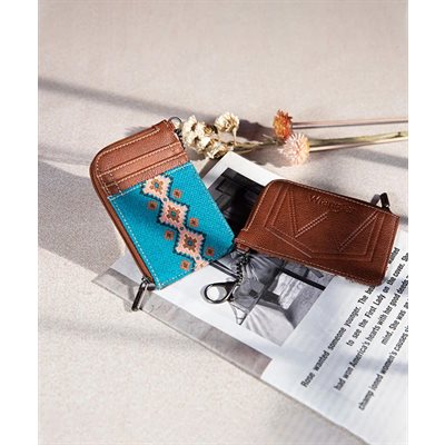 MINI ZIP CARD CASE TURQUOISE