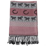 PASHMINA SCARF BLACK / PINK