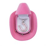 AWST HORSHOE NECKLACE PINK