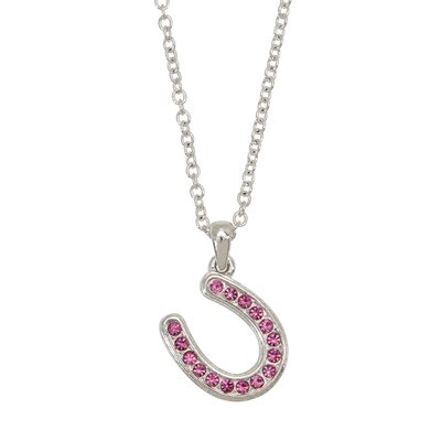 AWST HORSHOE NECKLACE PINK