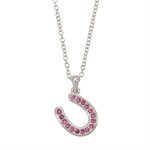 AWST HORSHOE NECKLACE PINK