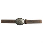 MENS BROWN LONGHORN BUCKLE BELT