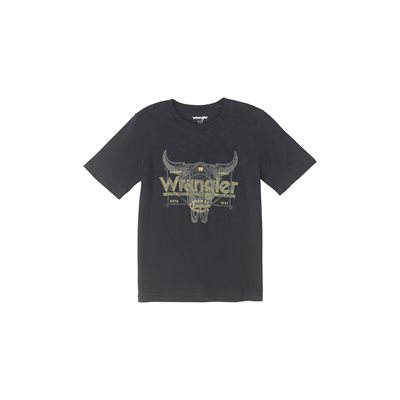 BOYS BLACK WRANGLER T SHIRT