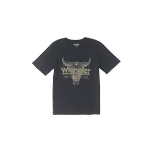 BOYS BLACK WRANGLER T SHIRT