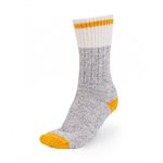 MID CALF WORK SOCK GREY / YELLOW