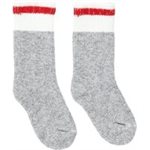 SOCKS - DURAY, "BOREAL KIDS" GREY / RED