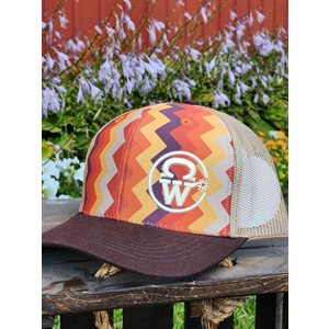 CASQUETTE PONYTAIL CW BRUN / BEIGE ORANGE