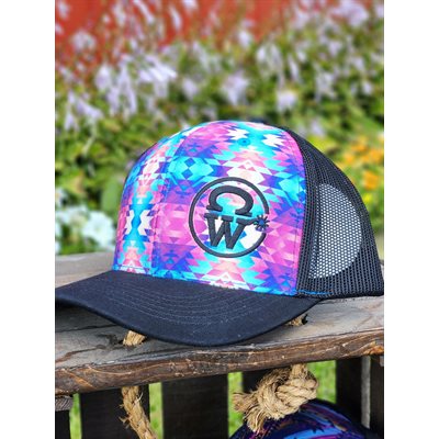 CASQUETTE PONYTAIL CW AZTEC TURQ / ROSE / MAUVE / JAUNE