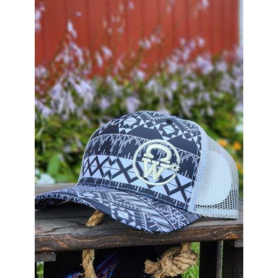 CASQUETTE PONYTAIL CW MOTIFS NOIR / BLANC