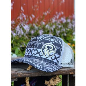 CASQUETTE PONYTAIL CW MOTIFS NOIR / BLANC