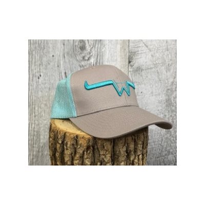 CASQUETTE PONYTAIL GRIS LOGO TEAL