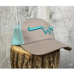 CASQUETTE PONYTAIL GRIS LOGO TEAL