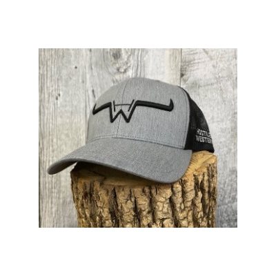 CASQUETTE GRIS LOGO NOIR