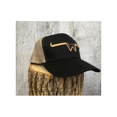 CASQUETTE NOIR LOGO RUST