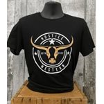 T SHIRT HOMME NOIR LOGO ROND