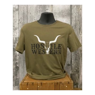 T SHIRT HOMME ARMY LOGO LONGHORN