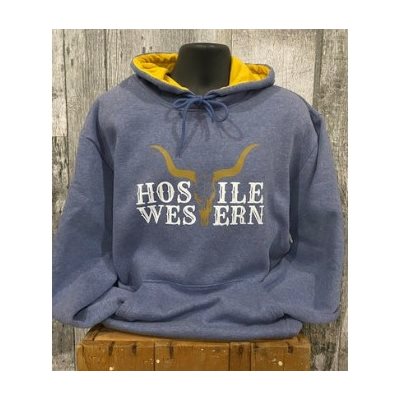 HOODIE BLEU LOGO LONGHORN