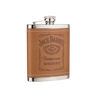 JD LEATHERETTE FLASK