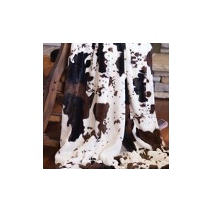 COUVERTURE COWHIDE PLUSH FUR