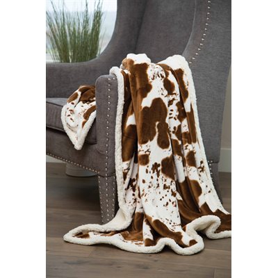 COUVERTURE COWHIDE PLUSH