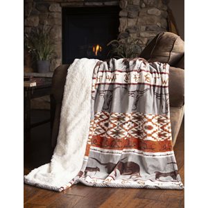 Longhorn plush throw