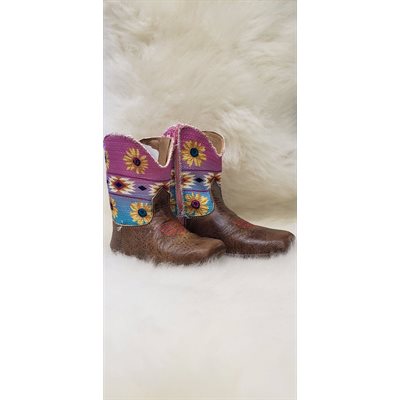 BOTTE INFANT ROPER TAN COWBABIES DAISIES