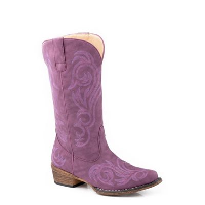 BOTTE FEM WESTERN EMBROIDRY PURPLE