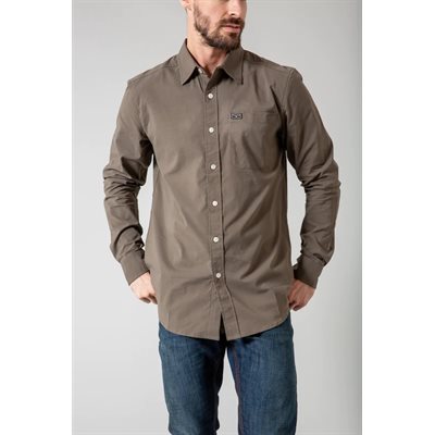 LINVILLE L / S SHIRT MEN BROWN KIMES RANCH