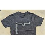 YOUTH ROPED HORN CHARCOAL SHIRT KIMES RANCH