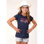 GIRLS NAVY RAGLAN ROPE T SHIRT