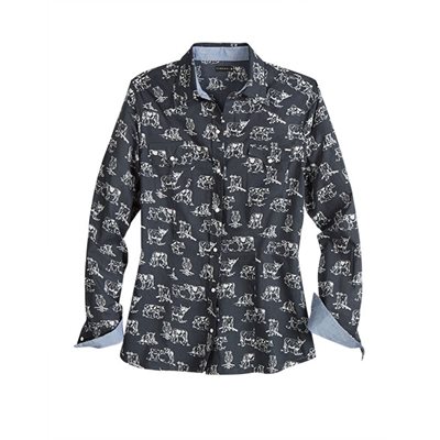 CHEMISE FEMME M / L COW TOILE BLACK