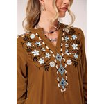 VELVET V NECK TUNIC FEMME ROPER