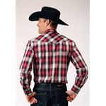 CHEMISE HOMME RED / BLACK / GREY PLAID ROPER SHIRT